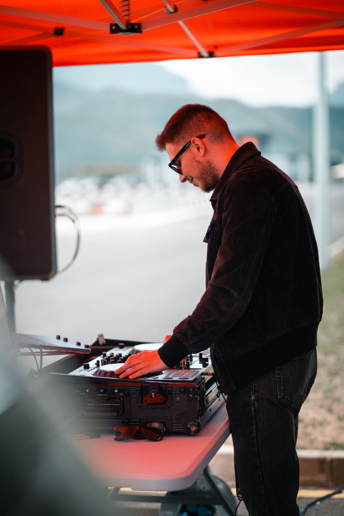 The DJ keeping the paddock going