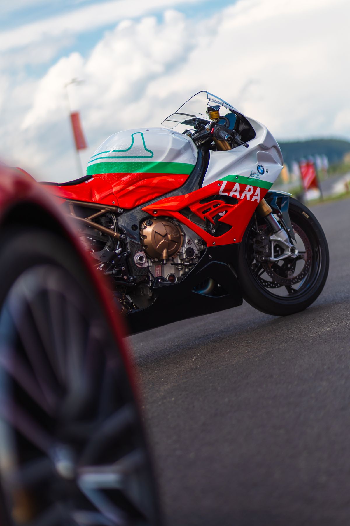 Lara Racing Ducati on the grid